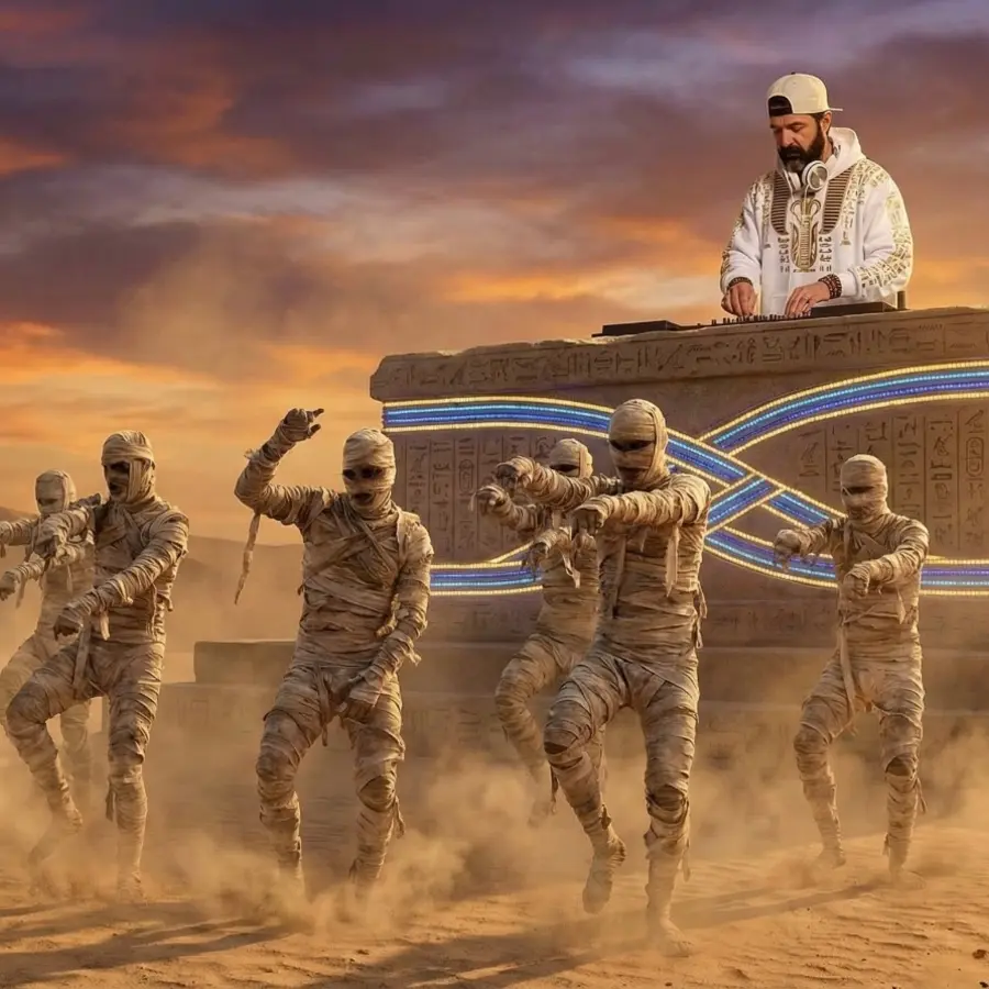 Scene from Ahmed Galal's Semawy official music video